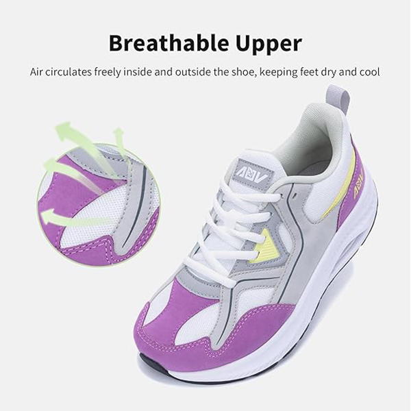 Designer Shoes AOV Wide Toe Box Shoes Women Arch Support Walking Shoes for Plantar Fasciitis Orthotic Tennis Sneakers