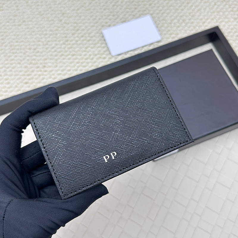 New Triangle Card Holder Wallet Ladies Men Pure High End Luxury Designer Buckle coin purse Fashion Leather texture