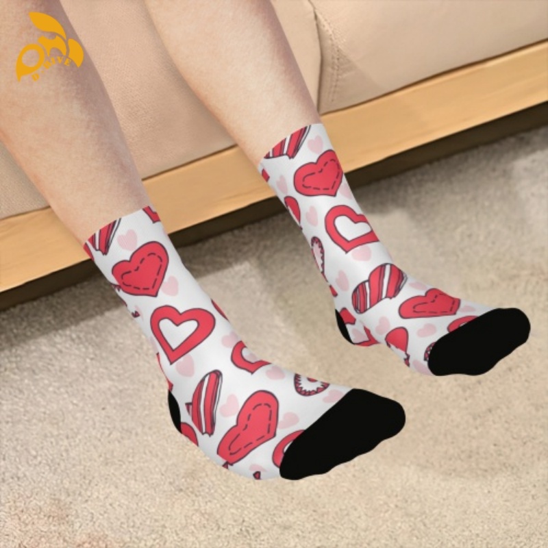 Free delivery. Designers customize lightweight high-quality full-width printed white and colored socks of 26cm.