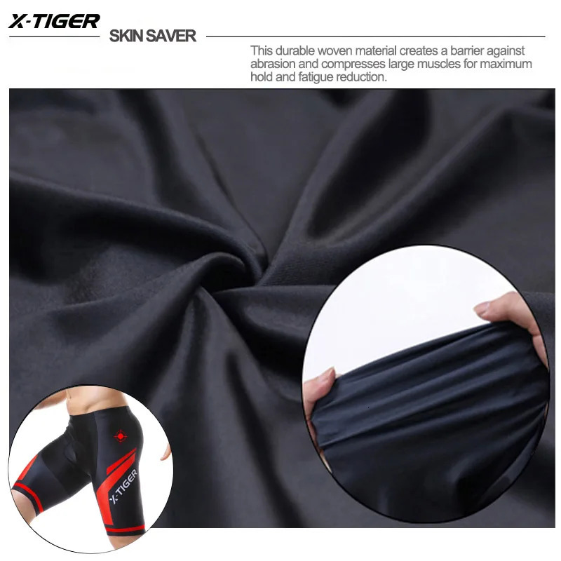 X-TIGER Mens Cycling Shorts Coolmax 5D Padded Bicycles Riding Pants Shockproof Bike Shorts Biking Cycle Wear Tights 250519