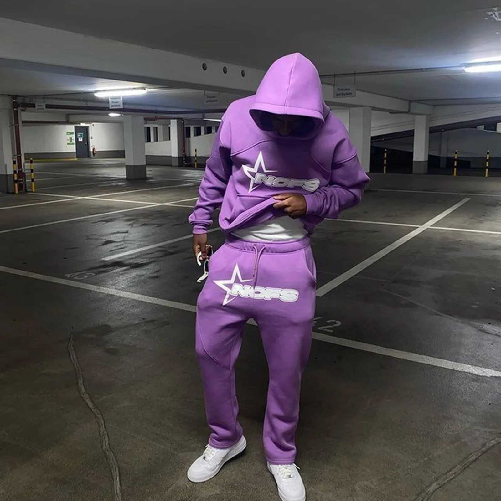 Brand Mens Hoodies And Trousers Two Piece Suit Hoodies Sweatshirt Jogging Pants Men Tracksuit Women Hooded Long Sleeve Hoodie W250524
