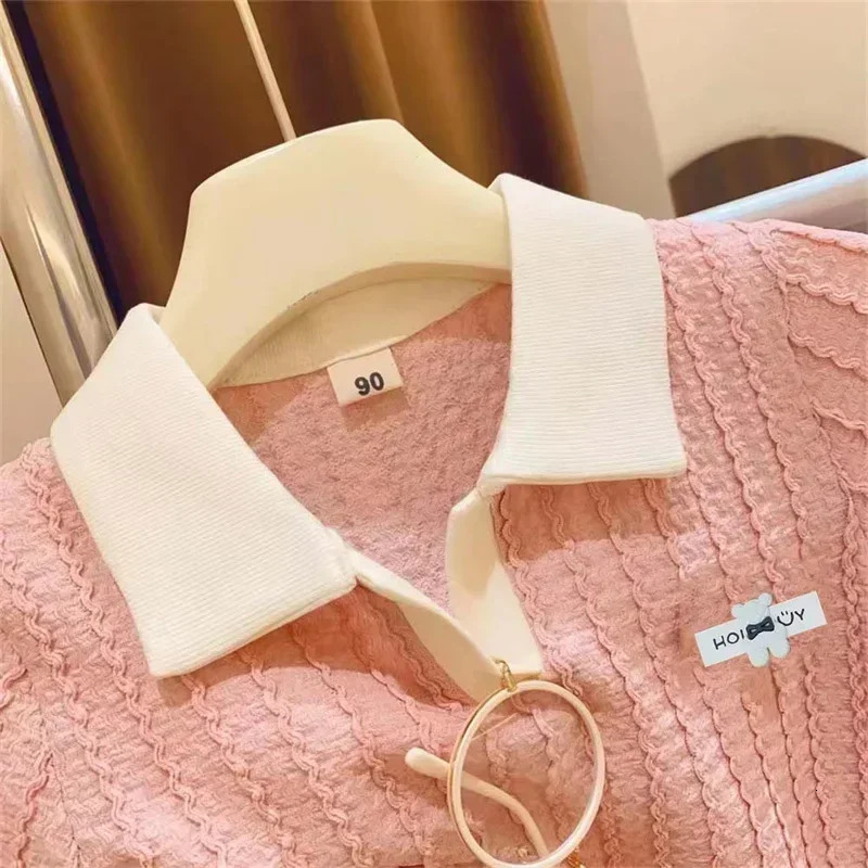 Baby Girls Cute Sweet Clothes Set Kids Casual Short Sleeve Top Pant Outfit Summer Children Comforts Fashion Sportswear 210Y 250517z