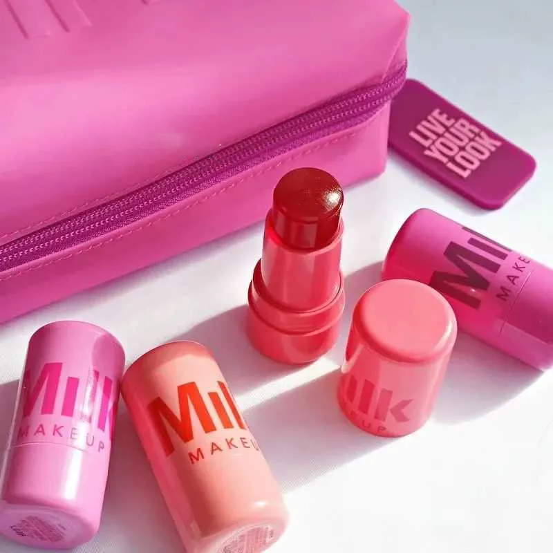 Milk Makeup Jelly Blush Stick Lipstick Lip And Cheek Dual-Use Transparent Tinting Lip Balm For Brightening And Coloring