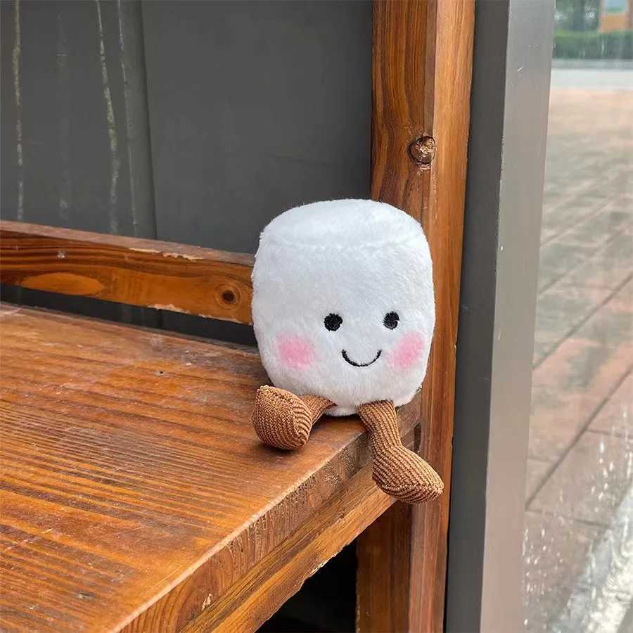 Jelly Cat Fun Marshmallow Keychain Cotton Candy Two Tone Cute Soft Two Tone Keychain Bag Plush Doll Car Pendant Holiday Gifts W250524