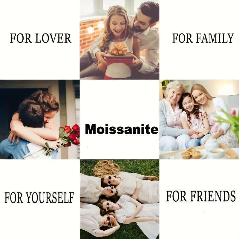 pc Sier Moissanite Decor Ring Birthday Weddings Holidays Gift Suitable For Both Men And Women
