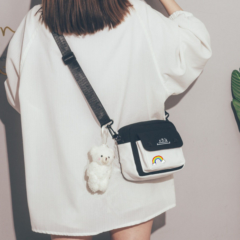 Canvas women's cross body new Korean version multifunctional single shoulder small square bag designer women's trend crossbody bag