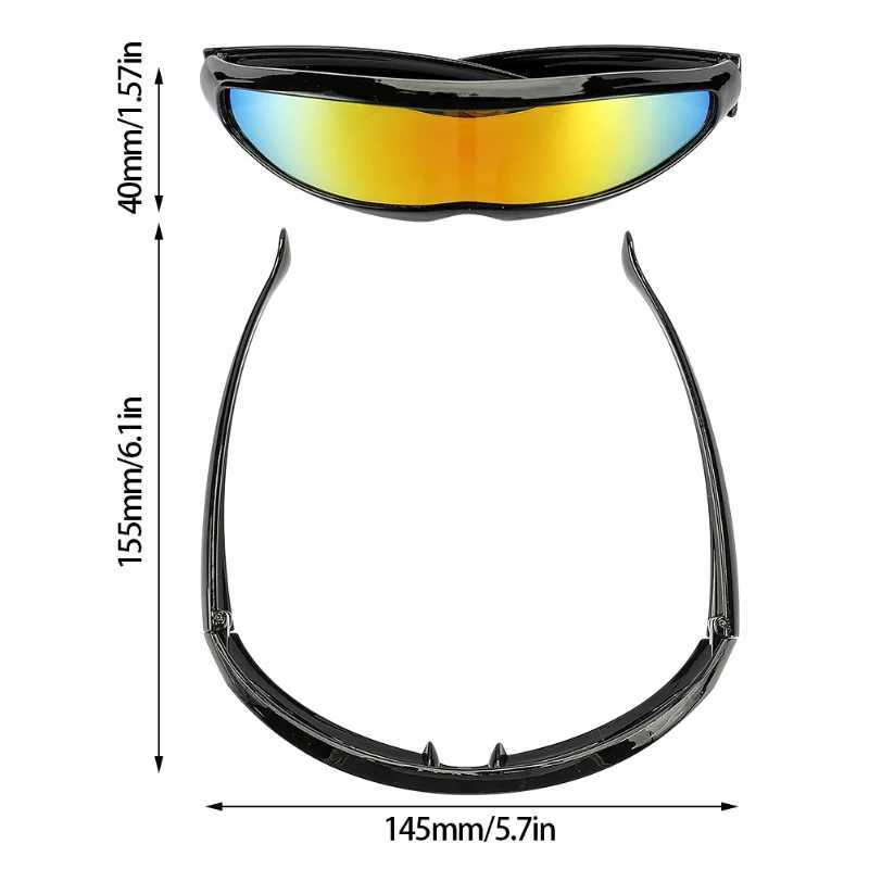 New Futuristic Narrow Cyclops Sunglasses Laser Eyeglasses UV400 Personality Mirrored Lens Costume Eyewear Men Sunglasses V250524