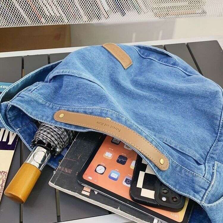 denim bag Cowboy Women's Dumpling New Large Capacity One Shoulder Casual Student Versatile Fashion Handheld Crossbody Bag