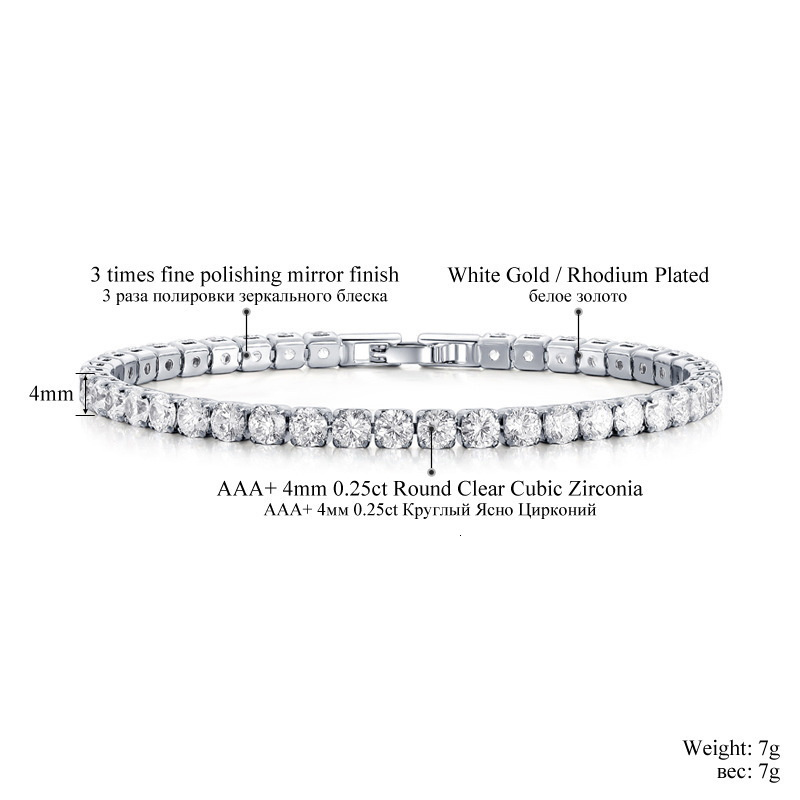 Fashion Jewelry Stainless Steel Plated 18K Gold Square Zirconia Classic Crystal Women's Tennis Bracelet