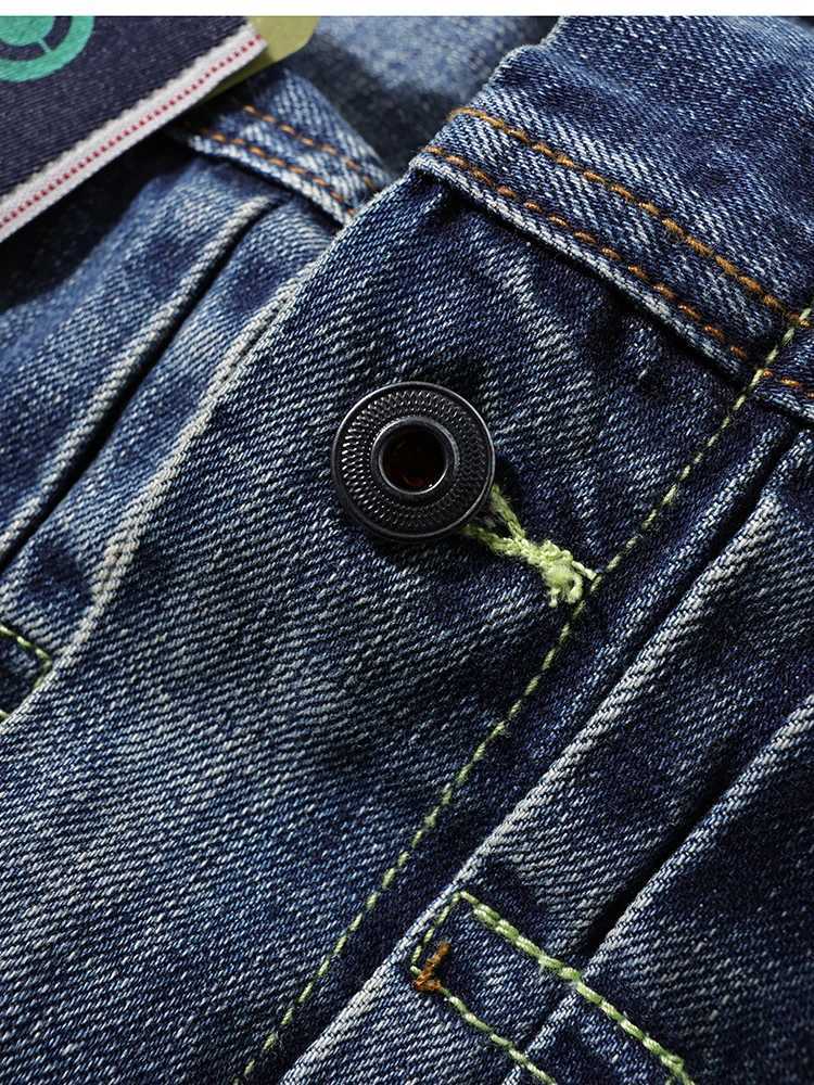 5oz Heavyweight Red Selvedge Denim Jackets for Men Spring Autumn Fashion Cool Motorcycle Jeans Outwear Casual Workwear Tops W250524