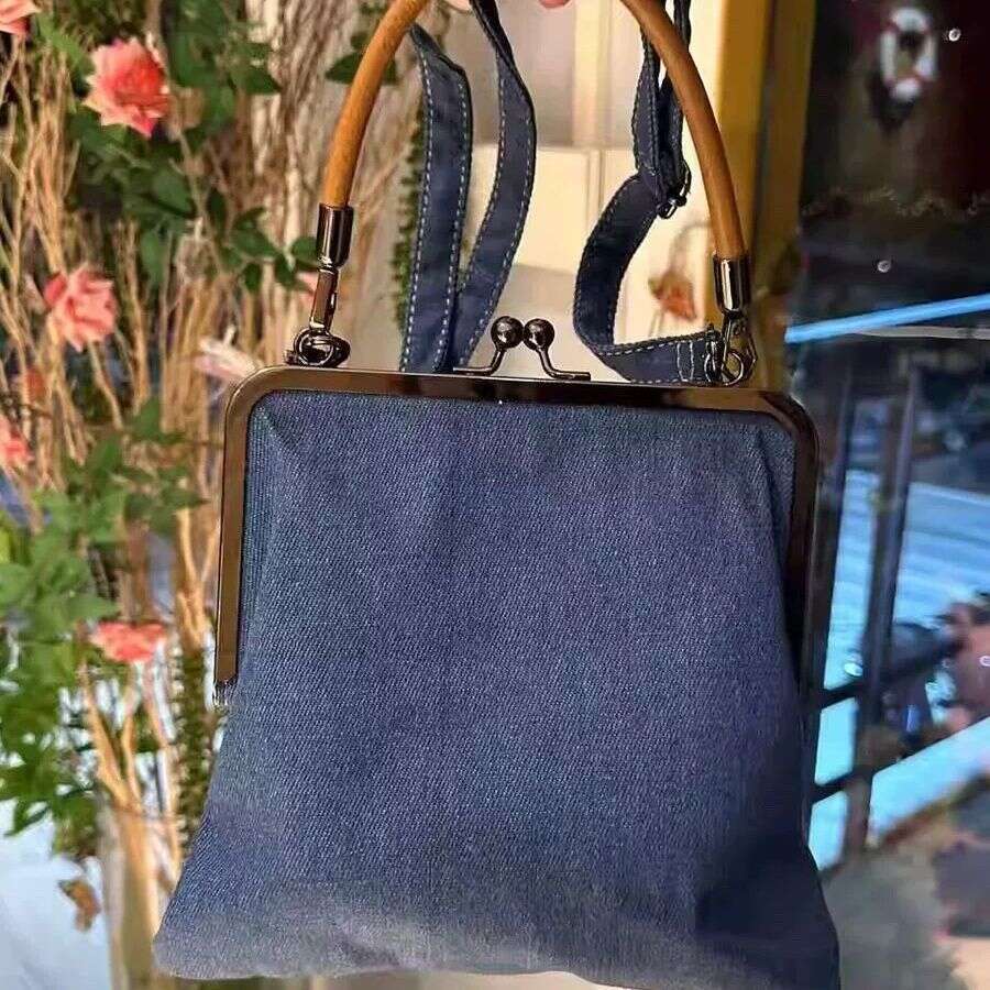 Denim bag crossbody bag new handbag versatile commuting handmade women's bag denim phone bag