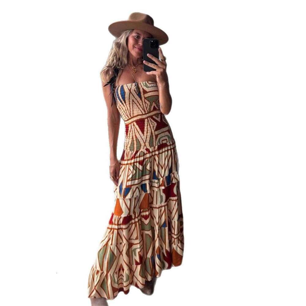 Maxi Dress Year Summer Women S Bohemian Style Printed Camisole Dress Floral Dress