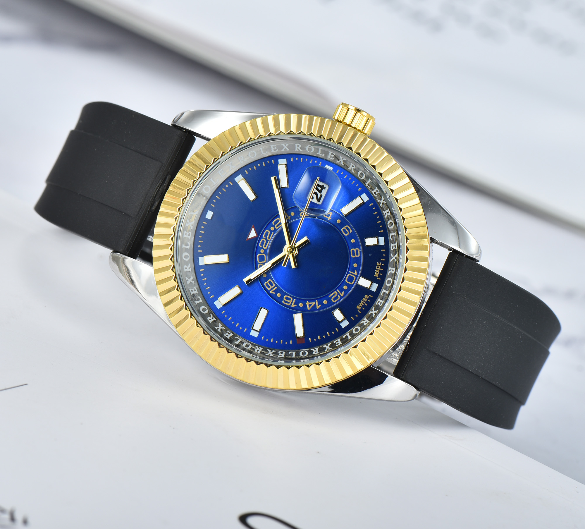 Luxury designer mens womens SKY DWELLER date watches Quartz automatic movement WATCH stainless steel strap luminous gifts Wristwatches montre #459