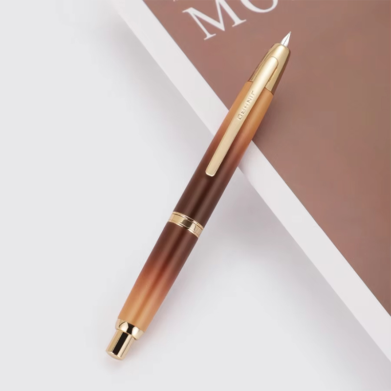 1 Pc New JINHAO 10 Press Fountain Pen Retractable EF/F Nib Metal With Clip Writing Ink Pen Converter For Students Gifts office foutain pen