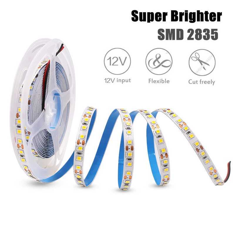 DC 12V Led Strip Light Bright Tape Lamp 2835 60/120 LEDs/m 1m/2m/3m/4m/5m 3000K - 6000K For Room Decor Kitchen Ribbon Lighting W250524