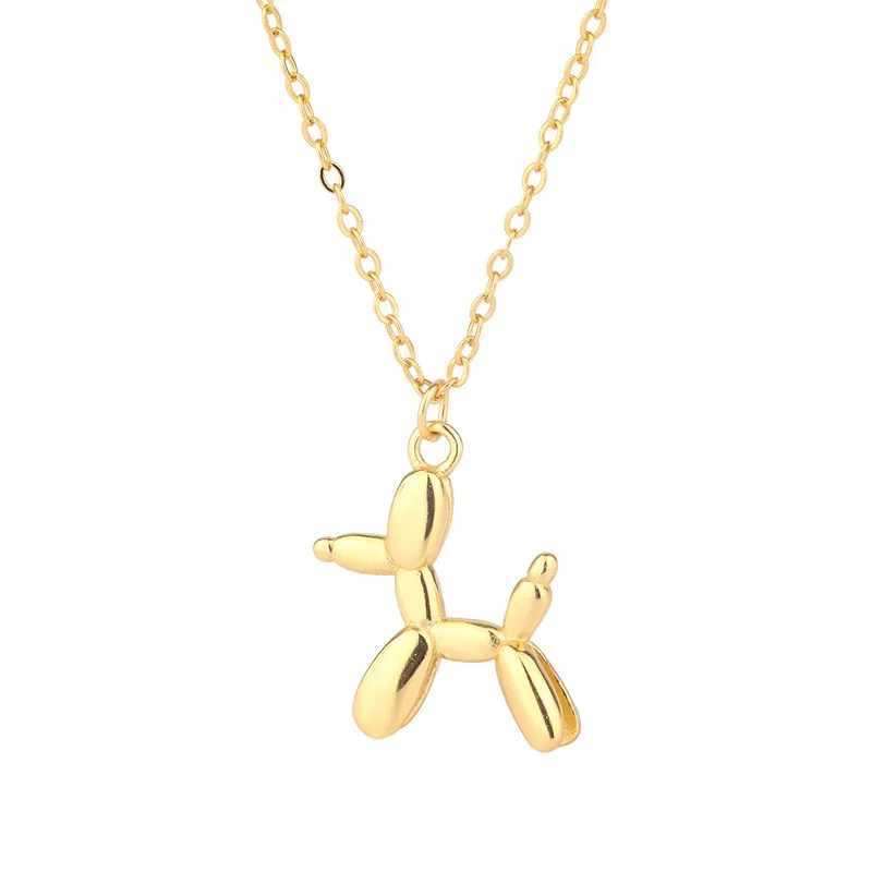 Silver Color Cute Animal Balloon Dog Necklaces Creative Pendant Clavicle Chain Necklace Ladies Girl Jewelry Dropshipping XJ250524
