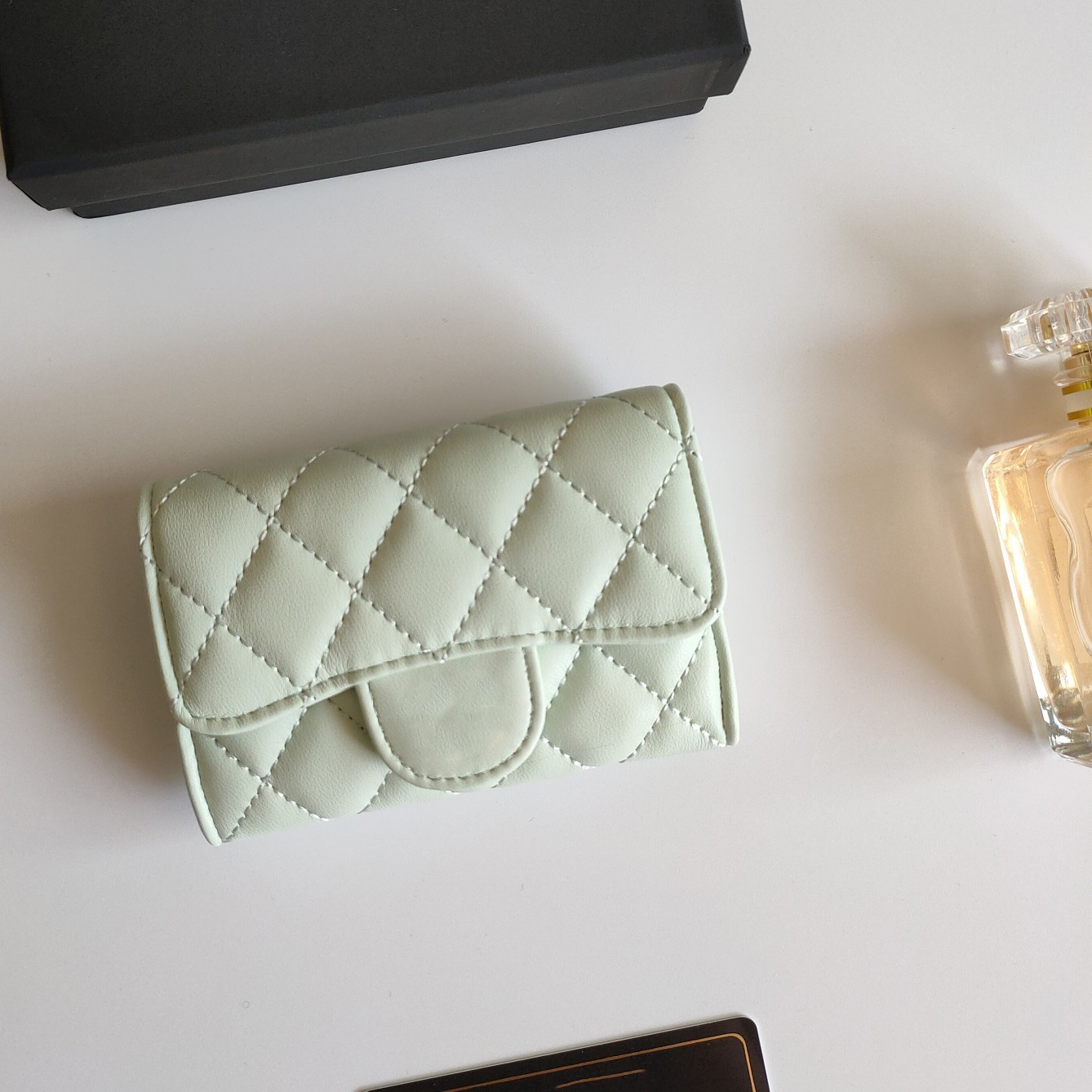 Leather Wallet Card Holder Coin Pouch Designer Handbags For Women High Quality Caviar Cowhide Flap Bag Luxury Purses With Box Card Case Wallets Designers Woman