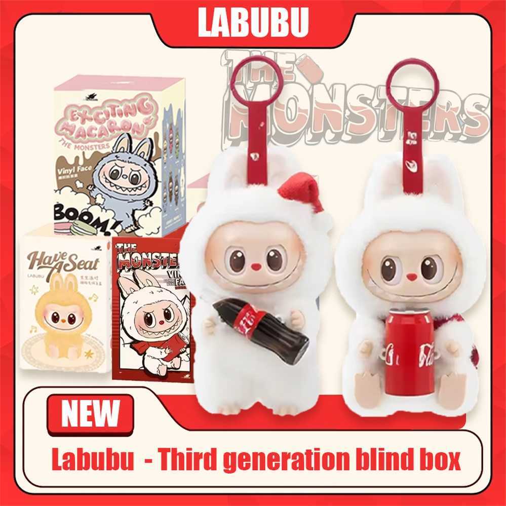 New Labubu Cola Series Vinyl Plush Pendant Macaron Third Generation Blind ChildrenS Toy Collection Birthday Gift 70% OFF Online