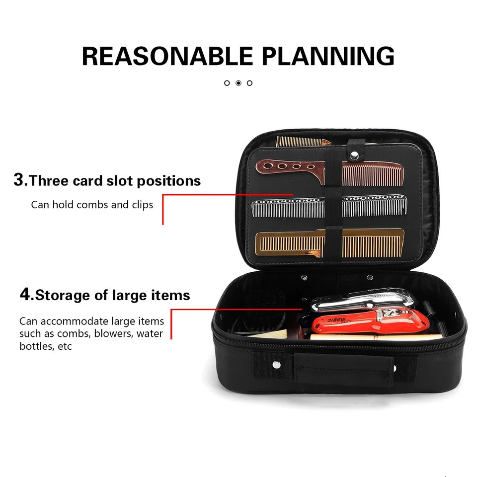 Barber Salon Haridressing Bag Haircut Scissors Bag Multi-Function Storage Organizer Clippers Combs Hair Styling Accessories Case 250516