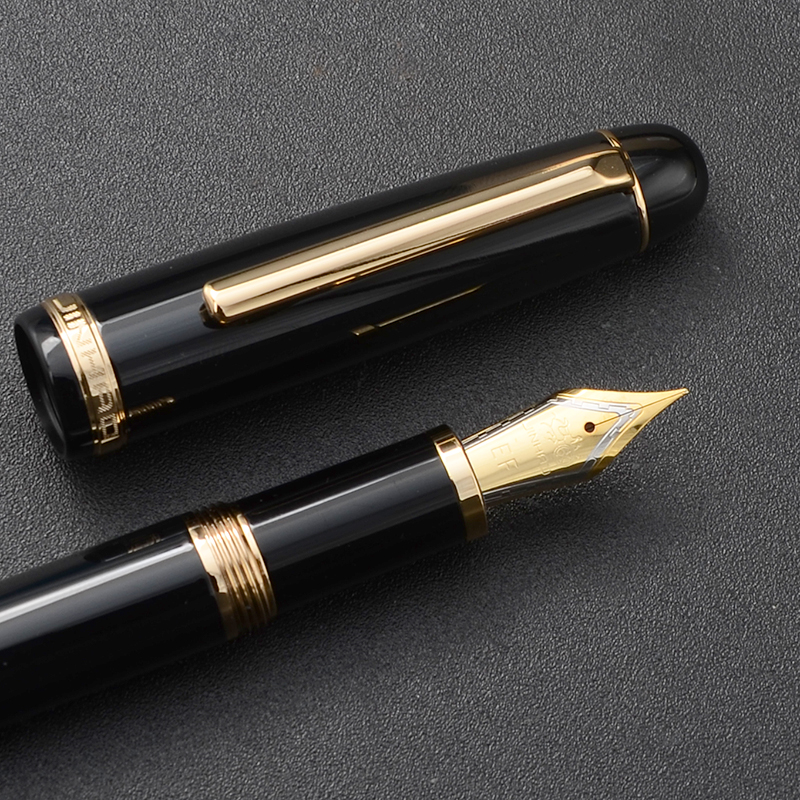 1pcs Jinhao X350 Black Metal Fountain Pen with Converter EF Nib Golden Clip Ink Pen for Business Office Gift School Office supplies Ink Pens no ink