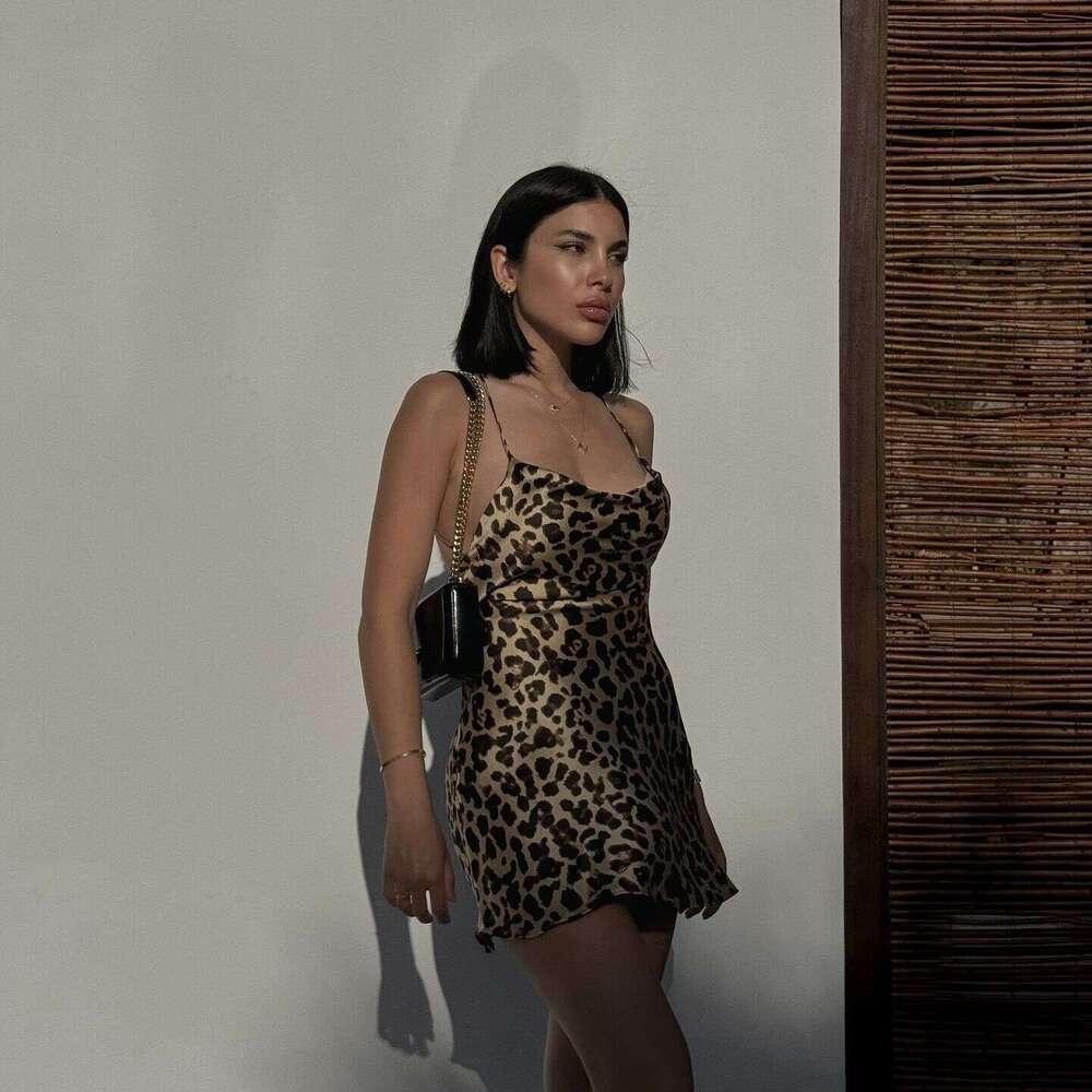 Maxi Dress Summer Fashion New Women S French Animal Pattern Printed Silk Satin Dress Floral Dress