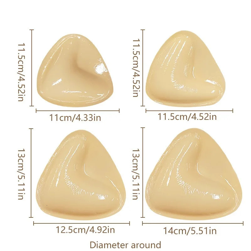 1 Pair Solid Self Adhesive Bra Double Both Sided Sticky Push Up Bra Inserts Reusable Adhesive Ultra Breast Lift Padding Insert 250519