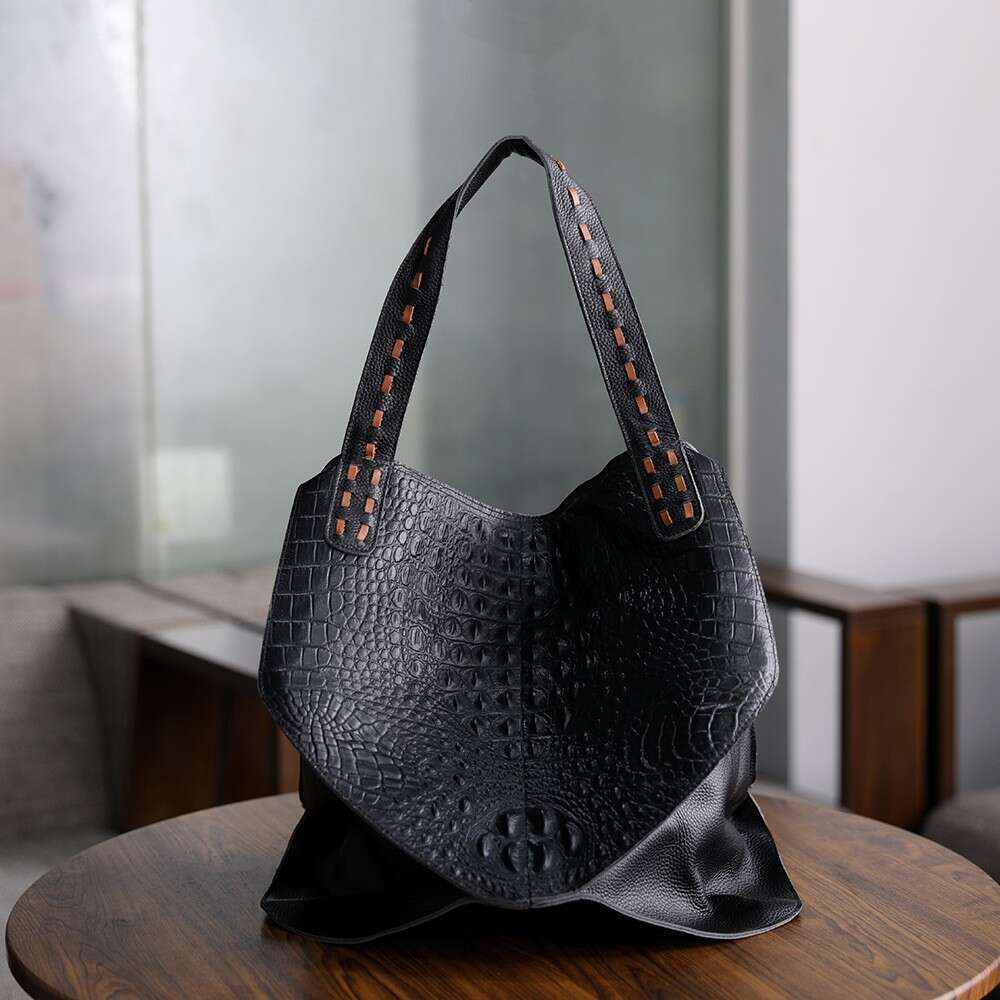 Tote Bag Head Layer Cowhide New Women S Shopping Genuine Leather Single Shoulder Crossbody Bag Large Capacity Lady Bags