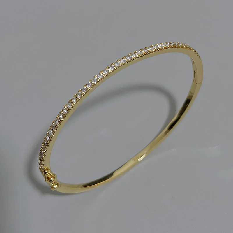 Top Quality Fashion ly Bangle Pure Sterling 925 Silver Jewelry For Women Design Bangle Cute Diamond Party Gift Jewelry Size6 Z250524