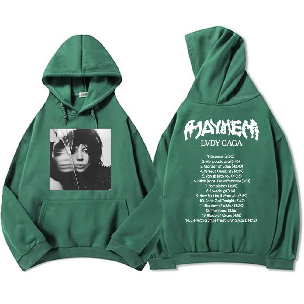 New Album Mayhem Lady Gaga Hoodies Clothing Men Sweaters Hooded Men Women Clothing Long Sleeve Graphic Printing Hoodie Moletom W250524