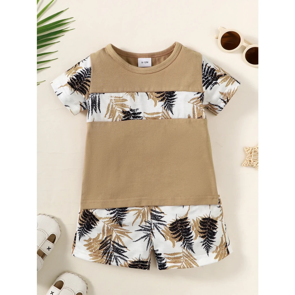 13 Years Baby Boy Clothes Set Short Sleeves TopShorts 2PCS Summer Daily Casual Outfit Toddler Beach Style Clothing 250517z