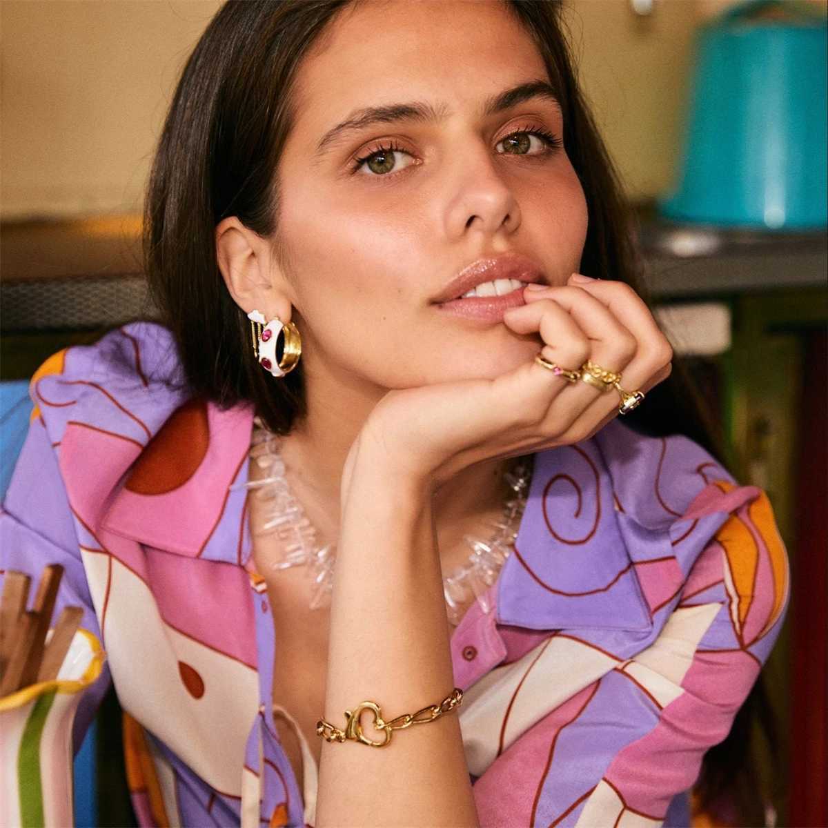 Minimalist Locked Stainless Steel Pendant Open Buckle Basic Chain Gold Plated Color Preserved XJ250524