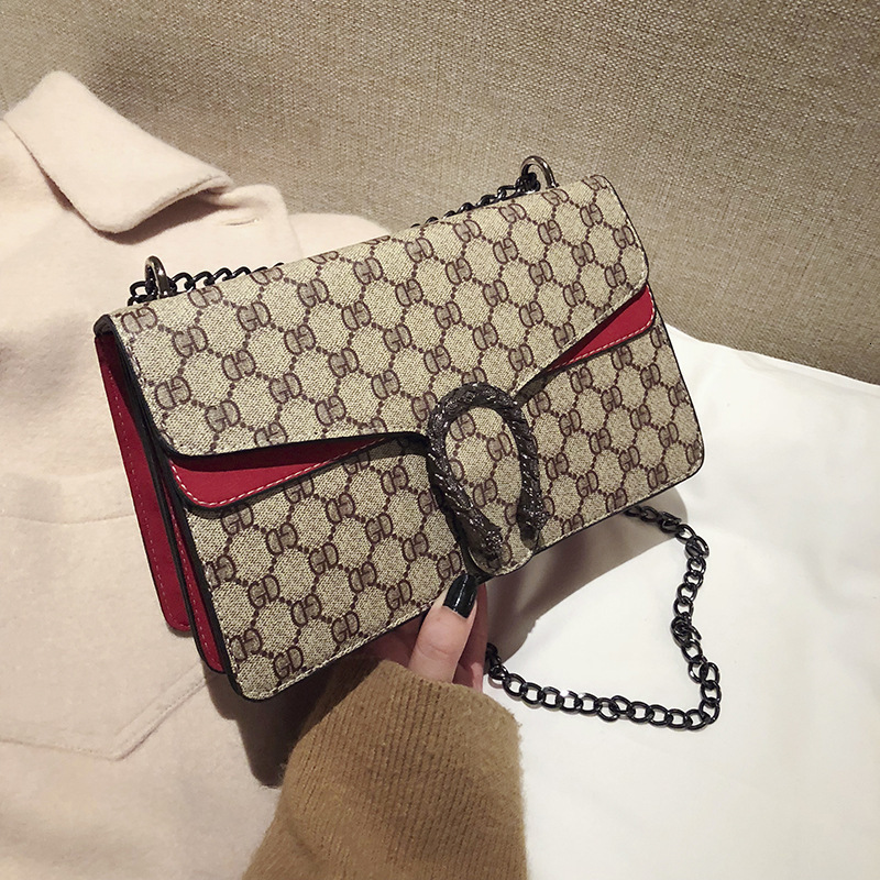 2025 New Trendy and Fashionable Wine God Printed Mini Single Shoulder Diagonal Chain Women's Bag