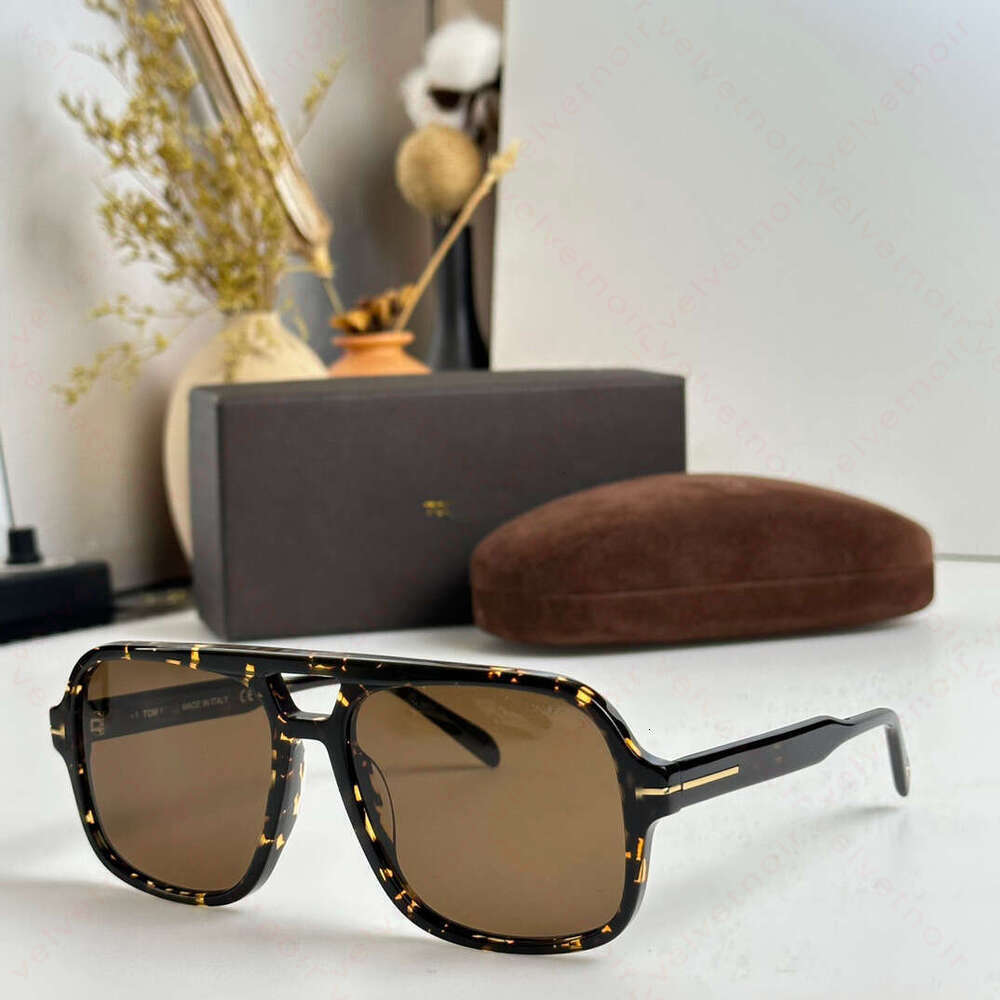 Designer Sunglasses Mens Ft0884 Plate Frame Oversized Glasses Fashion Falconer Sun for Women Black Sport Styles with Original Box tom''fordd''ford''FYGB 9c9