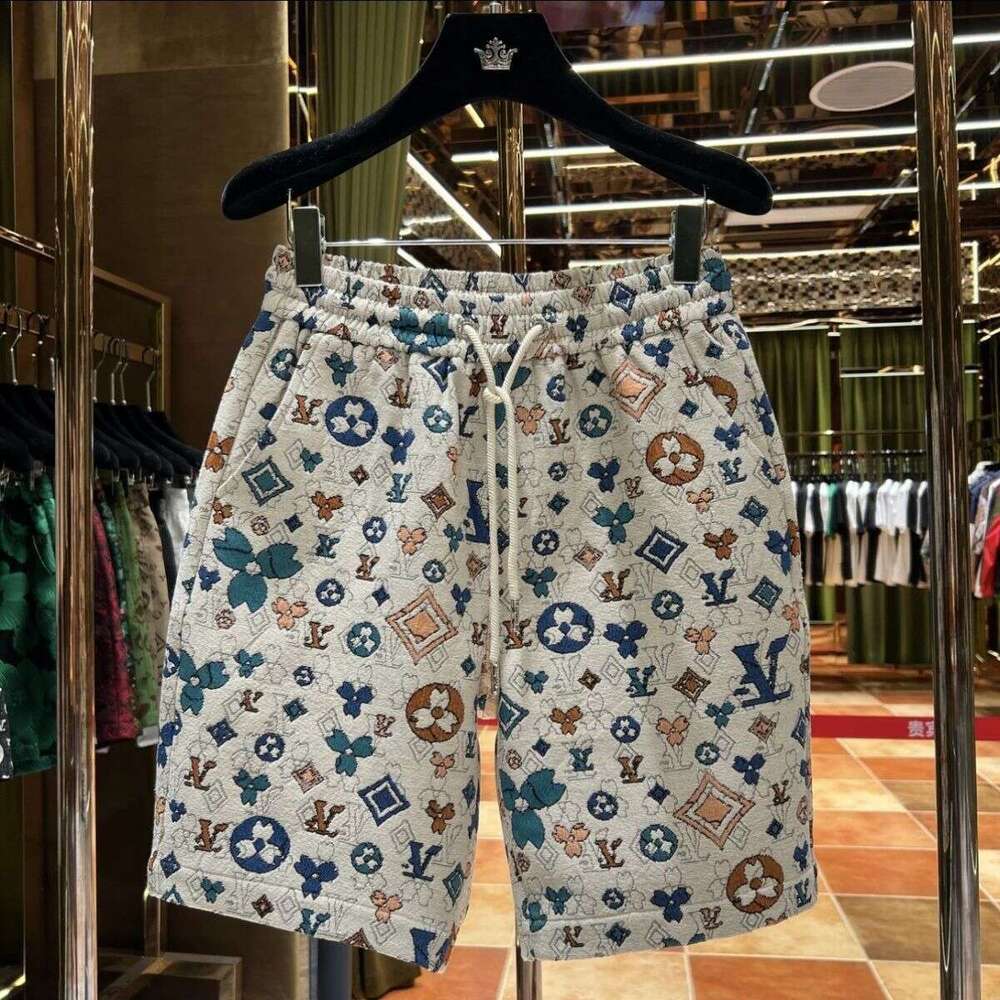 Men's summer new light luxury quarter casual beach pants versatile shorts thin loose trendy brand plus size roamfree