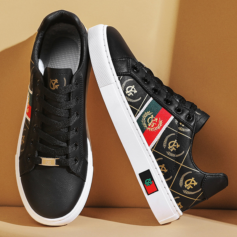 2025 Best Selling Fashion Round head printing Print Mens Casual Sneakers Premium Comfortable Trendy Sports Shoes
