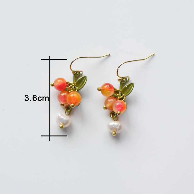 New Spring Plant Bracelets Vintage Stone Beads Berry Blueberry Leaves Bracelet Bangles and Necklace For Women Party Jewelry XJ250524