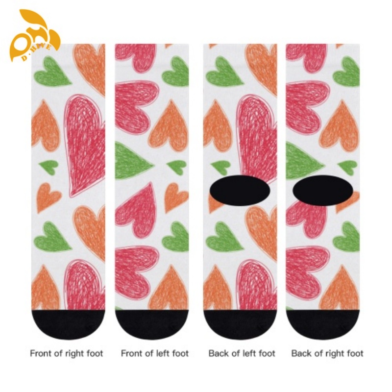 Free delivery. Designers customize lightweight high-quality full-width printed white and colored socks of 32cm.