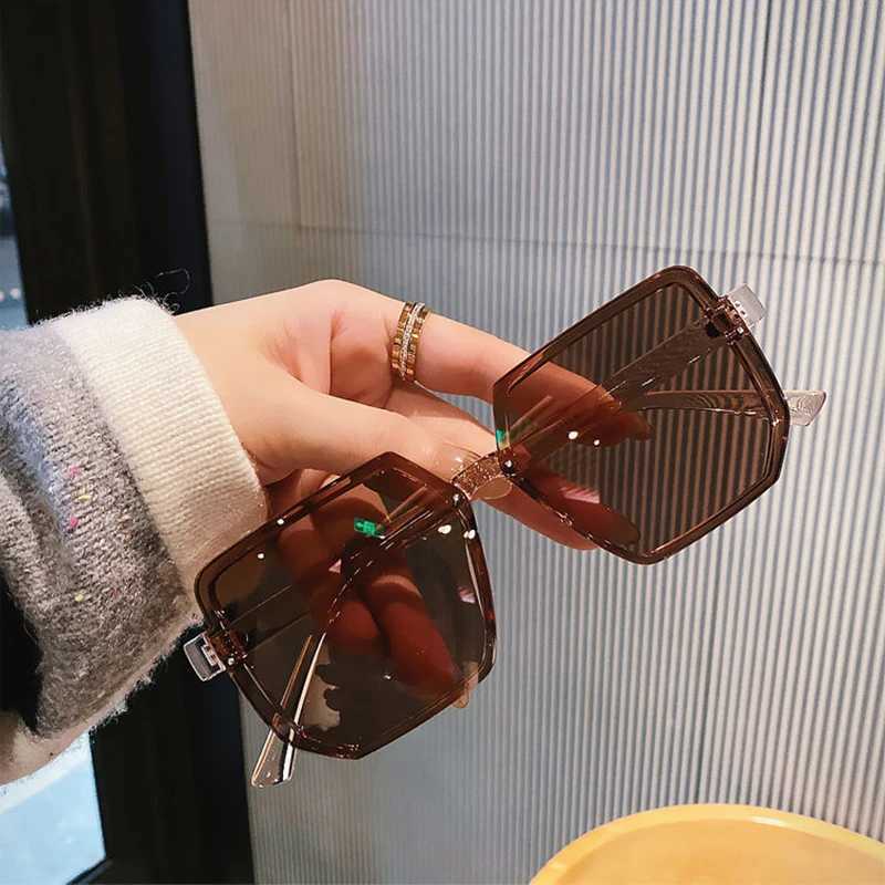 Big Frame Vintage Sunglasses Women Men Brand Square Sun Glasses Retro Eye Glasses Goggle for Male Female Polygon Sunglasses V250524