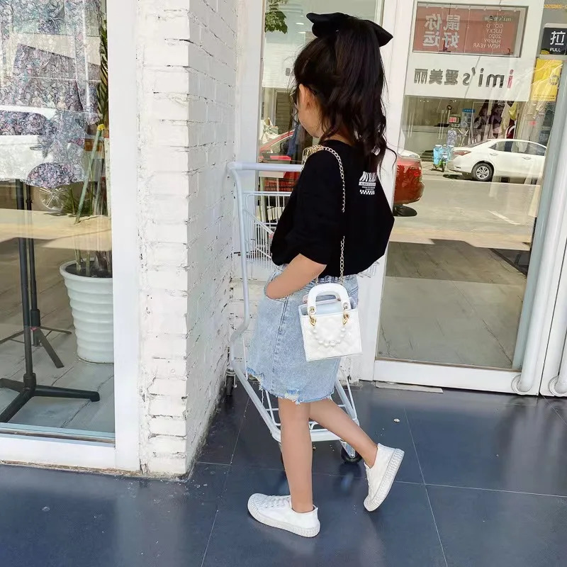 Summer candy handheld bag fashionable daifei small bag pearl diamond embroidered thread side bags for girls handbags 250522