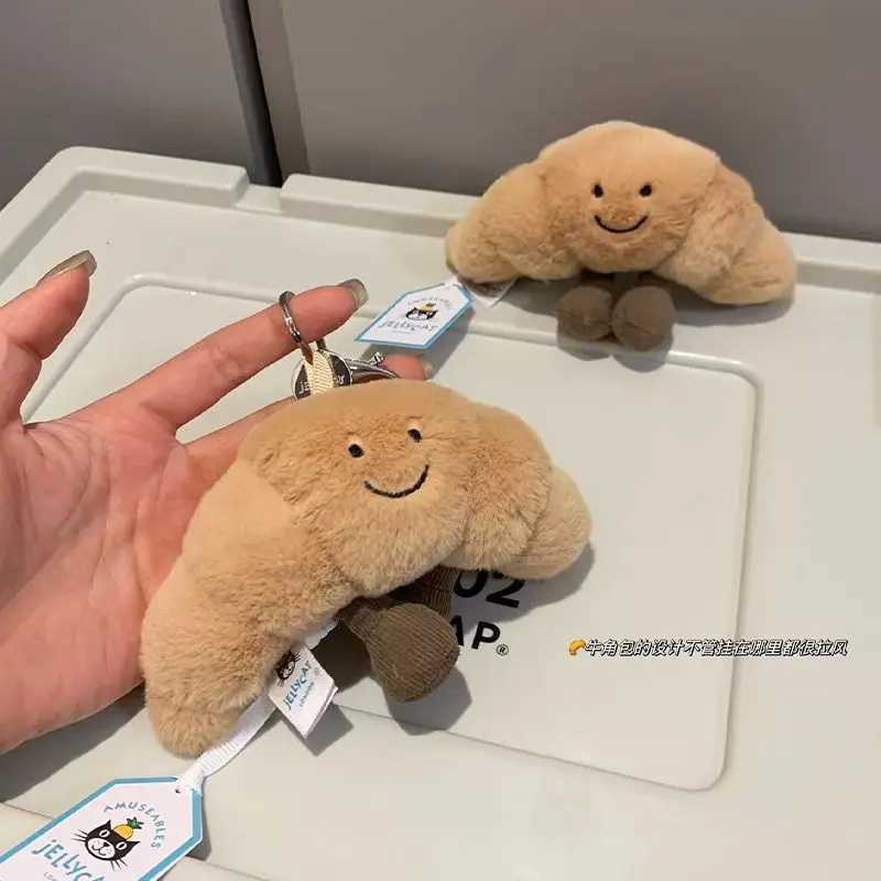 Jelly Cat Bread Plush Pendant Toy Creative Croissants Roll Bread Plush Doll Keychain Decoration Backpack Pendant Birthday Gift W250526