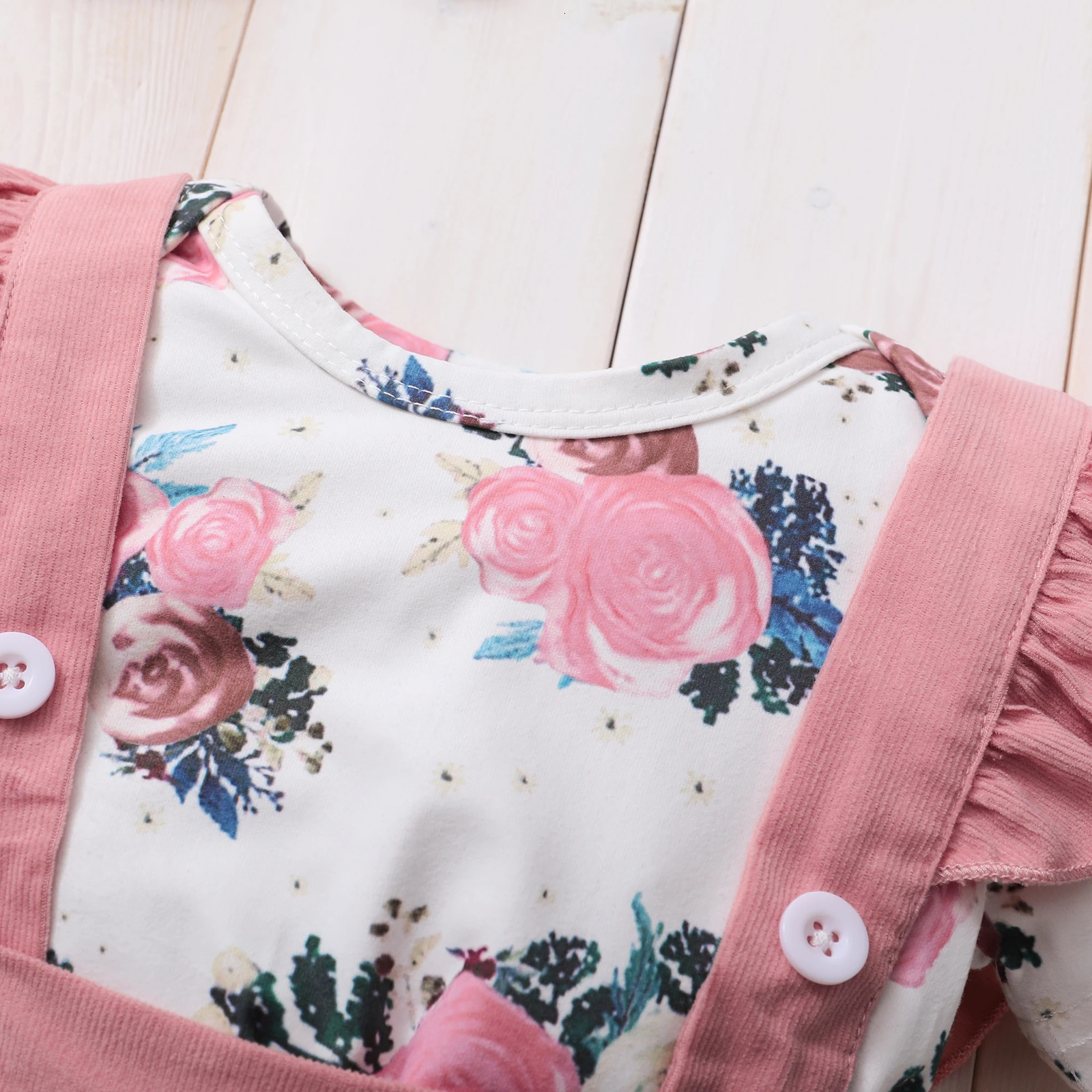 3Pcs Baby Girl Beautiful Flower Bodysuit Ruffled Shoulder Strap skirtHeadband Set 024 Months Toddler Summer 250517z