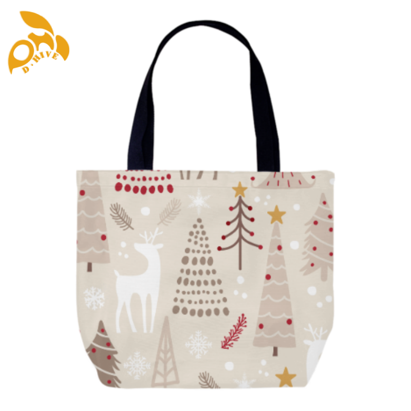 Free delivery.Fashion designers customize lightweight and high-quality full-width printed canvas bags in white
