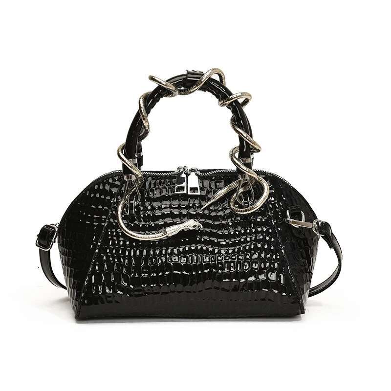 Free Shipping 2025 New Designer Women's Designer Bag Crocodile Pattern Top Handle With Serpentine Shell Bag Wild Shoulder Crossbody Bag Evening D
