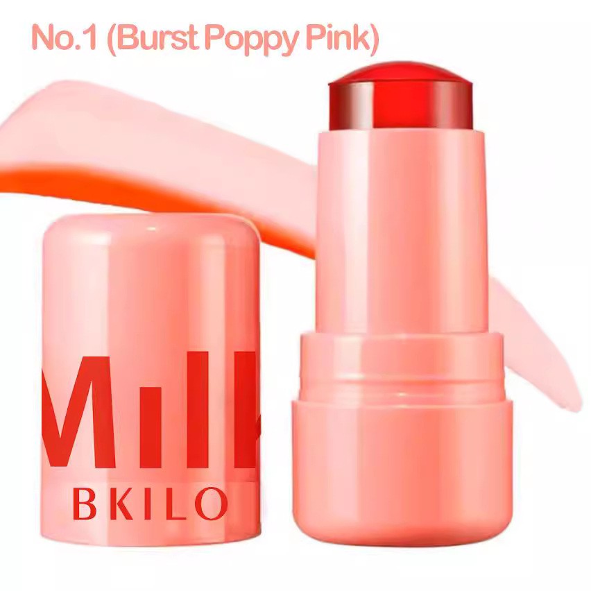 Milk BKILO Blush Stick Lipstick Lip And Cheek Dual-Use Transparent Tinting Lip Balm For Brightening And Coloring