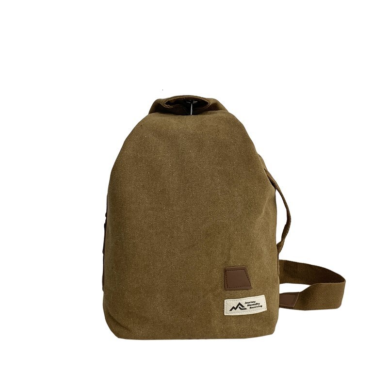 Korean style fashion personalized women's canvas crossbody bag for travel, leisure, sports, portable waist trend bag, designer handbag