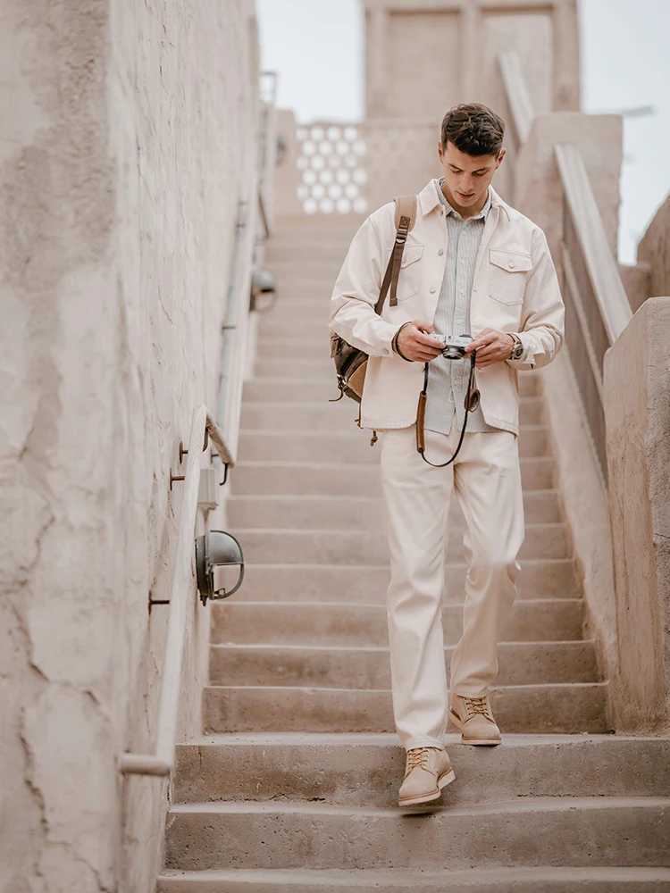 SIMWOOD High Standard Series 2024 Autumn New Oversize Southern Jackets Men Chest Pockets Fashion 00% Cotton Jackets W250524