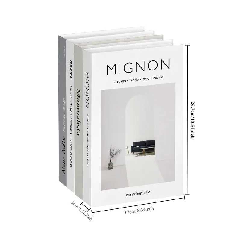 Faux Fake Books for Decoration Decorative Books for Home Decor Bookshelf Coffee Table Designer Decor Set Aesthetic 4PcsY250524