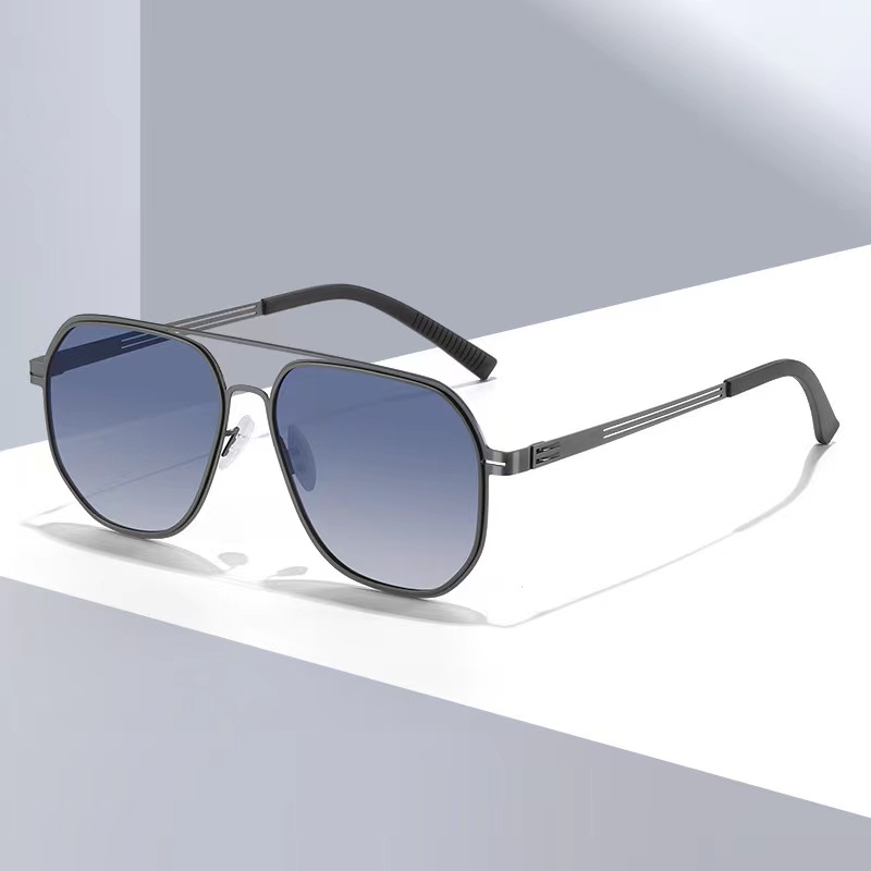 Fashion Sunglasses Men Women Metal Square Frame Popular Retro Outdoor uv400 Polarized Sun Glasses