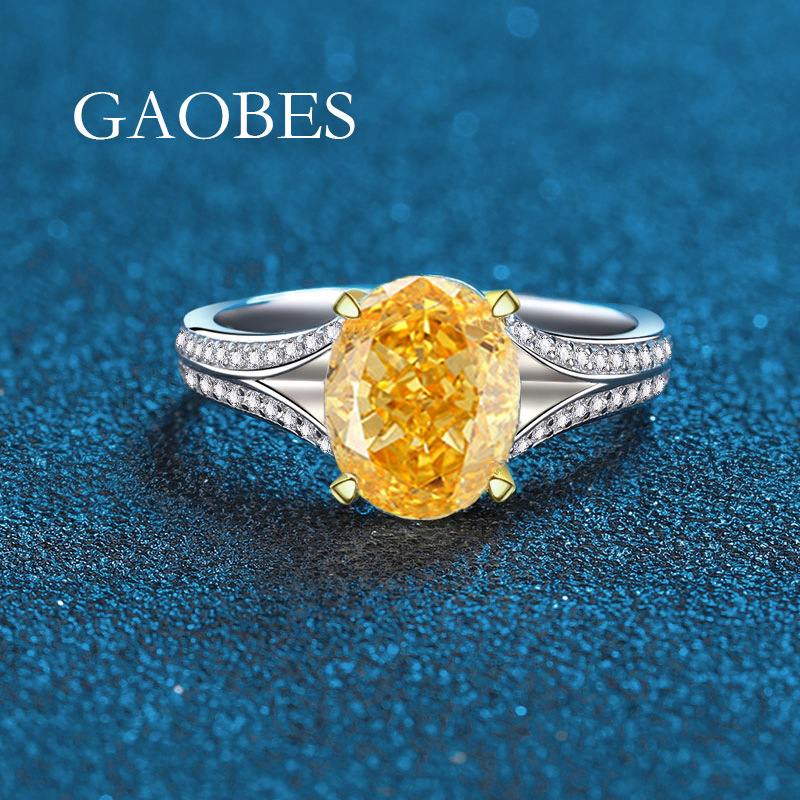 S925 Sterling Silver Ice Flower Cut Oval Shape Engagement Ring with Yellow, Pink, and Padma Red Gemstones for Weddings and Proposals