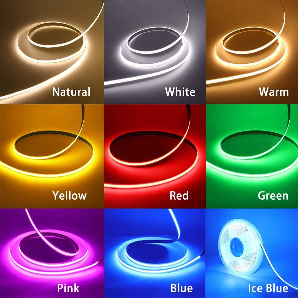 LED COB Light Strip Motion Sensor Flexible Diode Tape 3mm 5V USB Linear Indoor Lighting Lamp Room DIY TV Mirror Backlight W250524